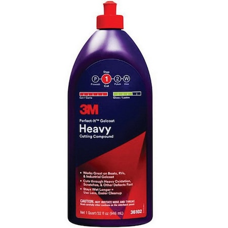 3M 3M Perfect-It Gelcoat Heavy Cutting Compound, 36102, Quart 946 mL Quart 7100210895